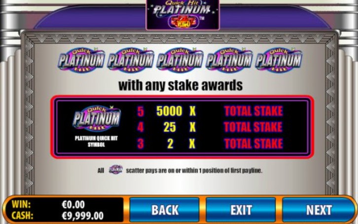 Quick Hit Platinum slot 3